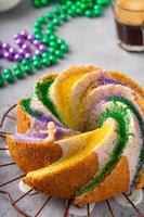 King cake with traditional decoration photo