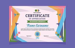 Certificate Designed in Minimalist Flat Modern Style vector