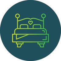 Double Bed Creative Icon Design vector