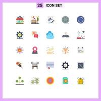 Set of 25 Modern UI Icons Symbols Signs for time machine backup medical american play Editable Vector Design Elements