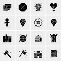 16 Universal Business Icons Vector Creative Icon Illustration to use in web and Mobile Related project