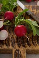 Cooking with radishes photo