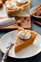 Sweet potato pie with marshmallow topping photo