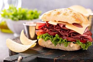 Healthy and filling roastbeef sandwich photo