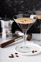 Espresso martini in two glasses photo