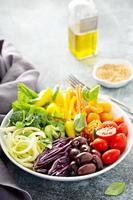 Assorted vegetables rainbow salad photo