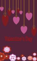 Happy Valentine's Day, 14 February, giving hearts to lovers vector