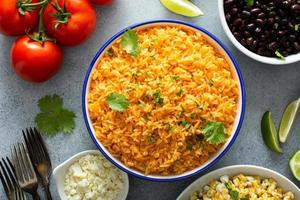 Mexican rice with tomatoes photo