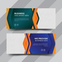 Web banner, social media cover design vector