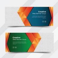 Web banner, social media cover design vector