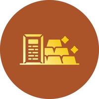 Gold Bars Creative Icon Design vector