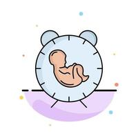 delivery time baby birth child Flat Color Icon Vector