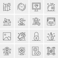 16 Universal Business Icons Vector Creative Icon Illustration to use in web and Mobile Related project