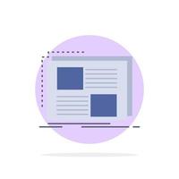 Content design frame page text Flat Color Icon Vector