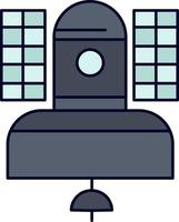 Satellite broadcast broadcasting communication telecommunication Flat Color Icon Vector