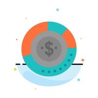 Diagram Analysis Budget Chart Finance Financial Report Statistics Abstract Flat Color Icon Template vector