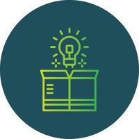 Think Out Of The Box Creative Icon Design vector