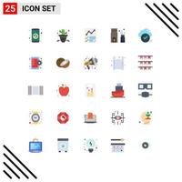 paquete de iconos de vector de stock de 25 signos y símbolos de línea para ok relajarse análisis quemador informe elementos de diseño de vector editables