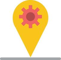 Business Location Map Gear  Flat Color Icon Vector icon banner Template