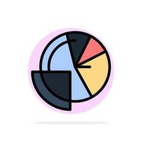 análisis de datos financieros análisis datos finanzas círculo abstracto fondo color plano icono vector