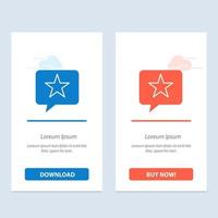 Chat Favorite Message Star  Blue and Red Download and Buy Now web Widget Card Template vector