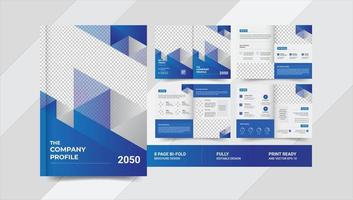 8 pages company brochure templates design vector