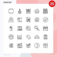 25 Creative Icons Modern Signs and Symbols of folder message office data mail Editable Vector Design Elements