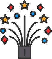 diseño de icono de vector de fuegos artificiales de boda