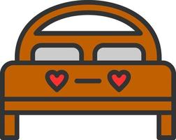 diseño de icono de vector de cama doble