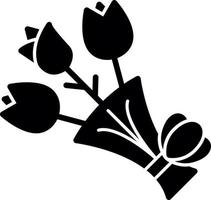 Flower Bouquet Vector Icon Design