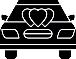 Wedding Car Vector Icon Design