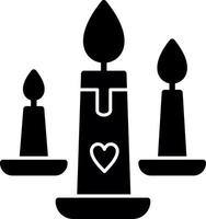 Wedding Candle Vector Icon Design