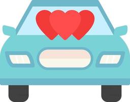 Wedding Car Vector Icon Design