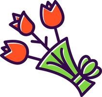 Flower Bouquet Vector Icon Design