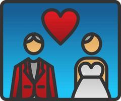 diseño de icono de vector de fotos de boda