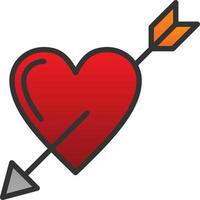 Heart Arrow Vector Icon Design