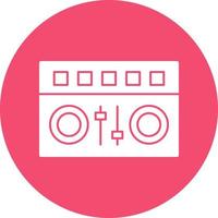 DJ Mixer Vector Icon Design