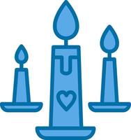 Wedding Candle Vector Icon Design