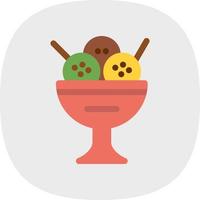 Icecream Bowl Vector Icon Design