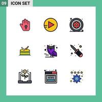 9 Creative Icons Modern Signs and Symbols of repair owl healthcare halloween celebration Editable Vector Design Elements