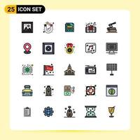 25 iconos creativos signos y símbolos modernos de informes de finanzas de registro elementos de diseño de vectores editables de finanzas de ganancias