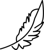 Feather Line icon vector