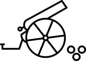 Cannon Line icon vector