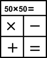 Calculations Line icon vector