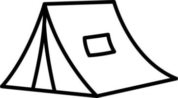 Tent Line icon vector