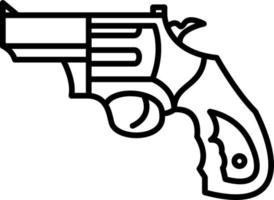 Revolver Line icon vector