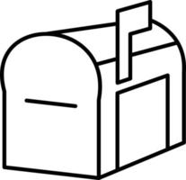 Mailbox Line icon vector