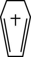 Coffin Line icon vector