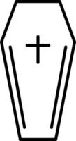 Coffin Line icon vector