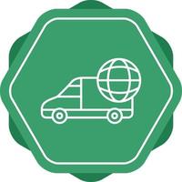 Global Delivery Line Icon vector